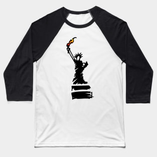 Lady Liberty Sketch Baseball T-Shirt